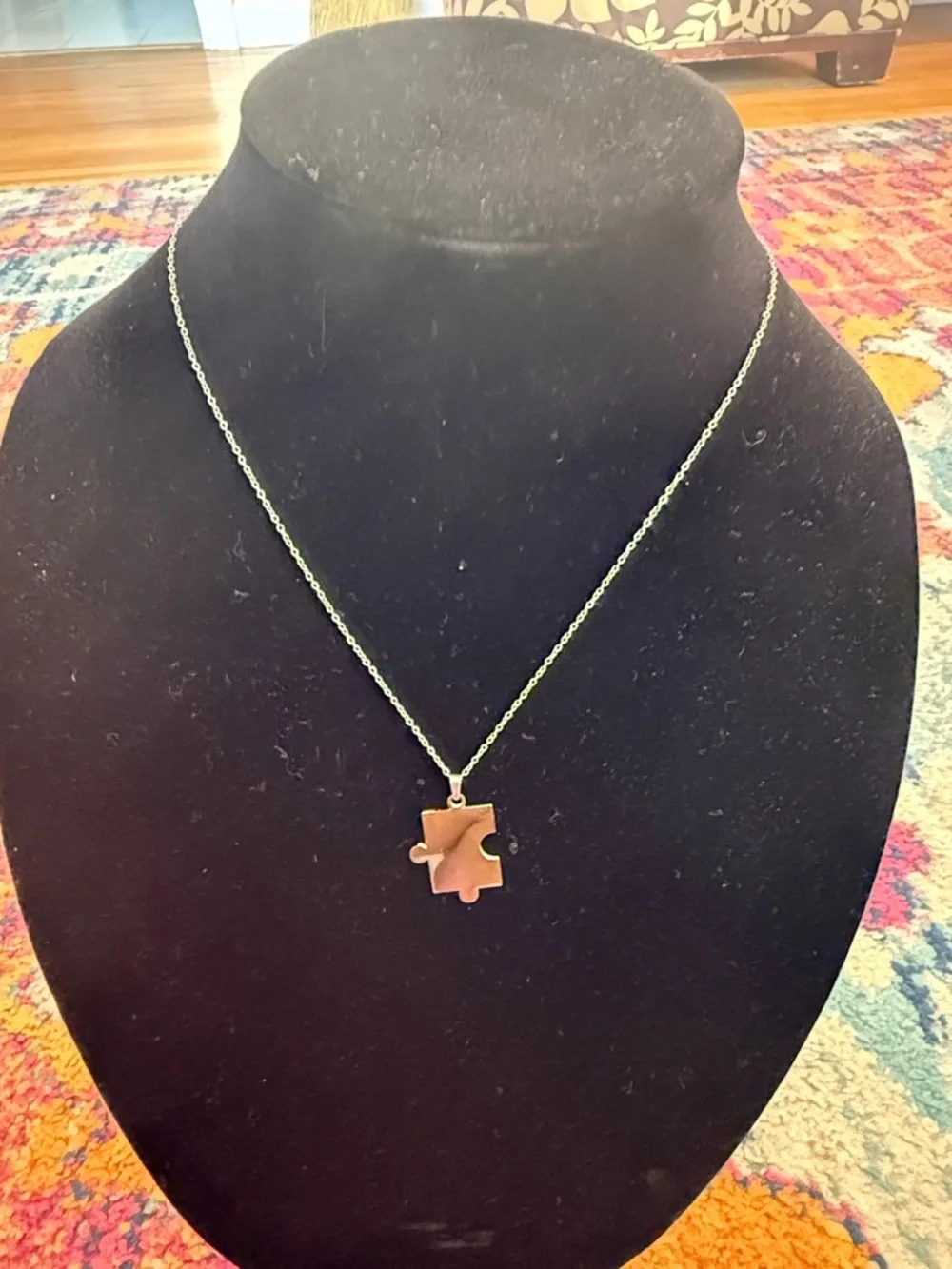 Plunder Silver Tone Puzzle Pendant Necklace - Silver